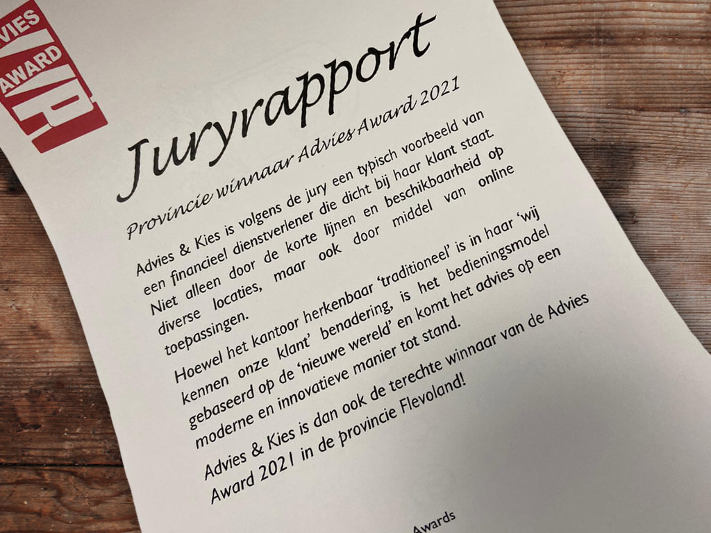 juryrapport Advies en Kies